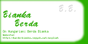 bianka berda business card